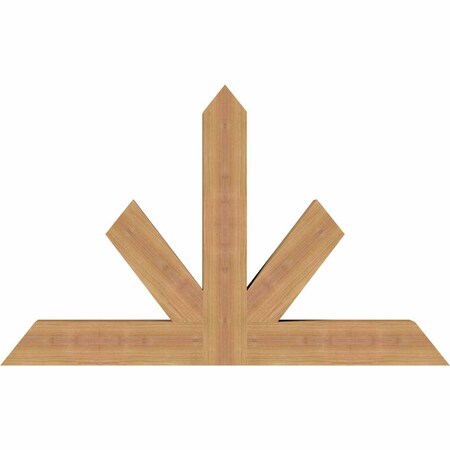 Ekena Millwork Saratoga Timber Gable Bracket, Western Red Cedar, 36"W x 23"H x 3 1/2"D x 3 1/2"F, 15/12 Pitch GBW036X23X0404SAR00SWR